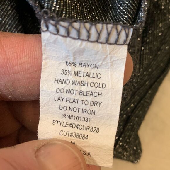 FANG, medium, tunic, sleeveless, rayon and metallic, beautiful floral design - Picture 10 of 11